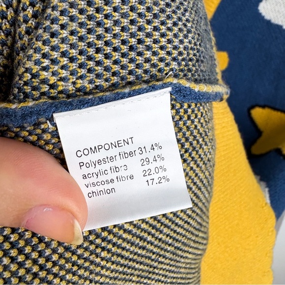 Koko Kuma Moon Bunny Cardigan Sweater Kawaii Rabbit Chibi Clouds Button Front XL - Picture 8 of 12